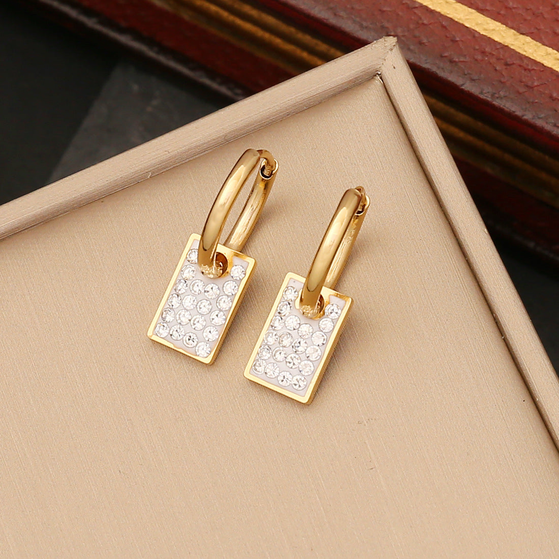 Zircon Stainless Steel Earrings