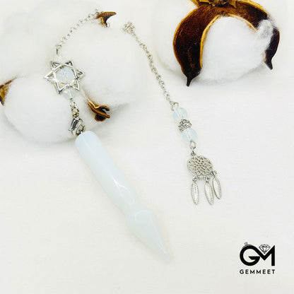 White Crystal Spirit Pendant Cone