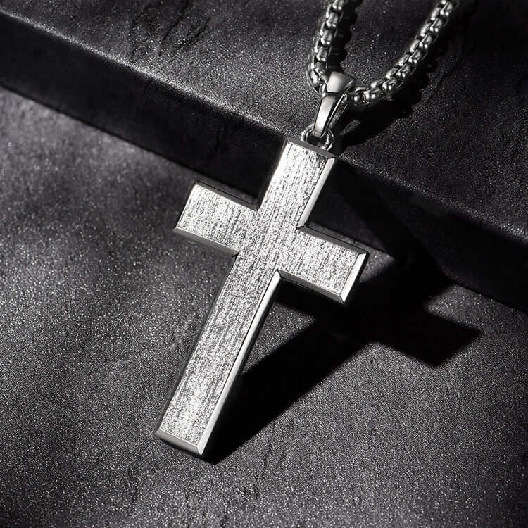 Fashion Stainless Steel Cross Necklace Simple Pendants