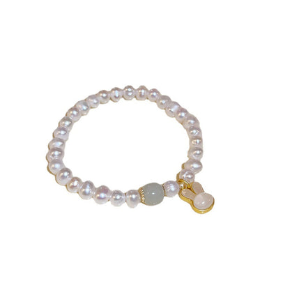 Freshwater Pearl Rabbit Fishtail Elastic Bracelet