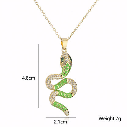 Colorful Snake Shape Chain Necklace