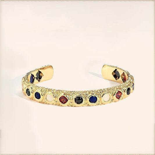 Colorful Zircon Vintage Gold Bracelet