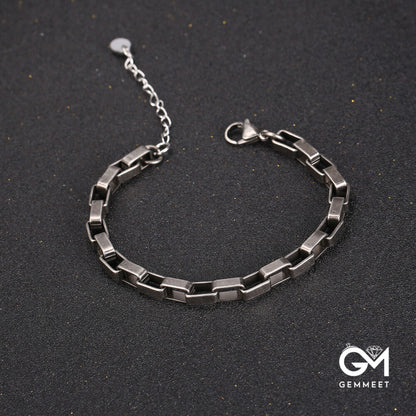 Titanium Steel Hip Hop Geometric Four-color Bracelet