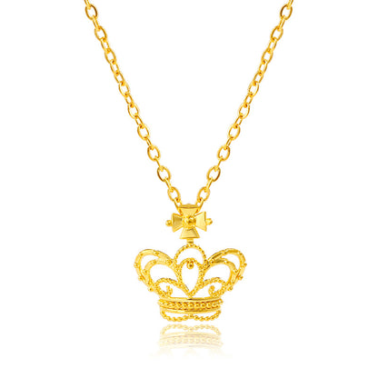 Alloy Temperament Fashion Niche Crown Necklace