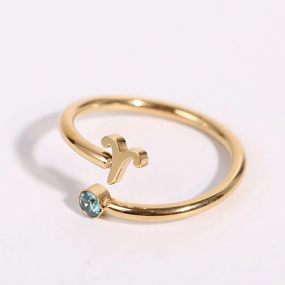 Zodiac Birthstone Ring