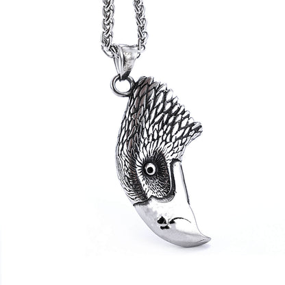 Parrot Bird Head Stainless Steel Pendant