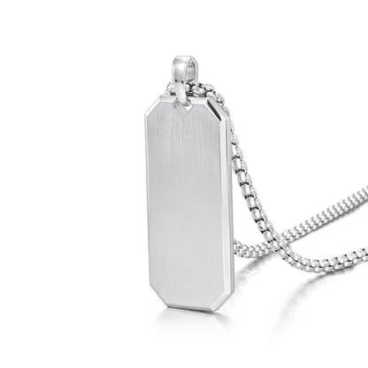 High Street Sterling Silver Rhomboid Pendants Necklace