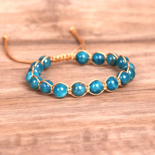 Blue Marble Woven Bracelet