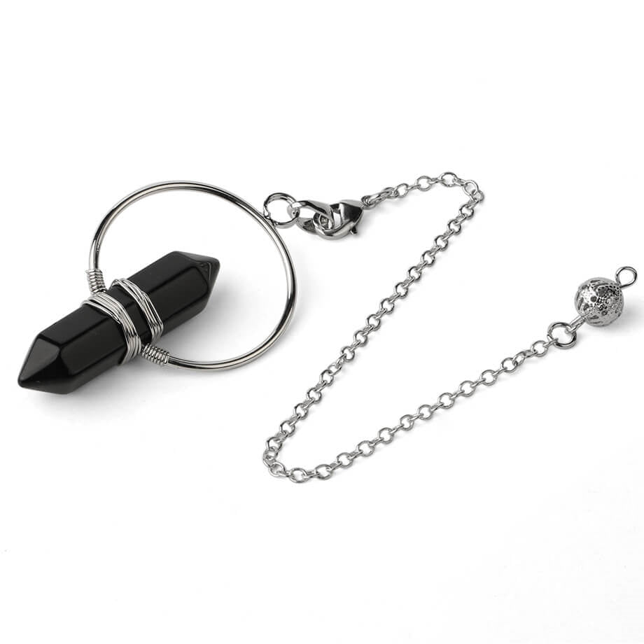 Hexagonal Prism Bullet Crystal Pendant