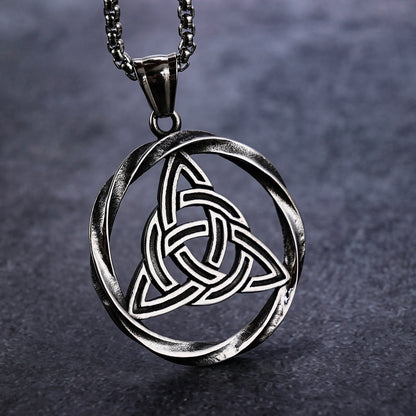 Norse Mythology Viking Rune Stainless Steel Pendant Necklace