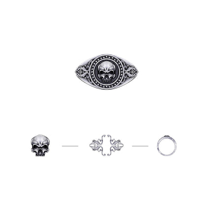 Skull Totem Adjustable Punk Ring