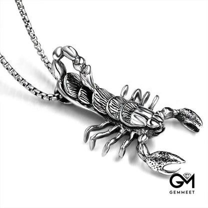 Hip Hop Big Scorpion Titanium Steel Necklace