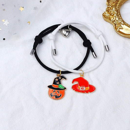 Halloween New Love Magnets Attract Couple Bracelets A Pair of Bracelets