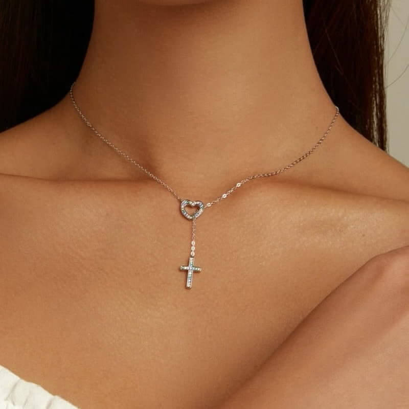 Women's Love & Cross Necklace