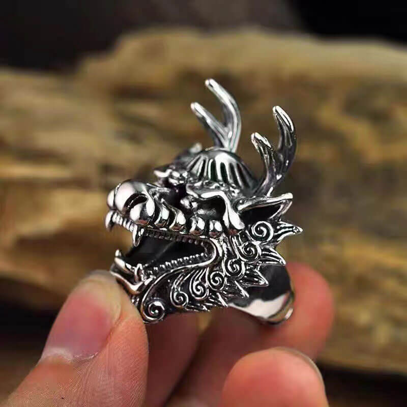 Retro Dragon Head Personality Domineering Dragon Ring