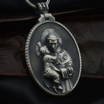 Men's Catholic Saint Anthony Necklace