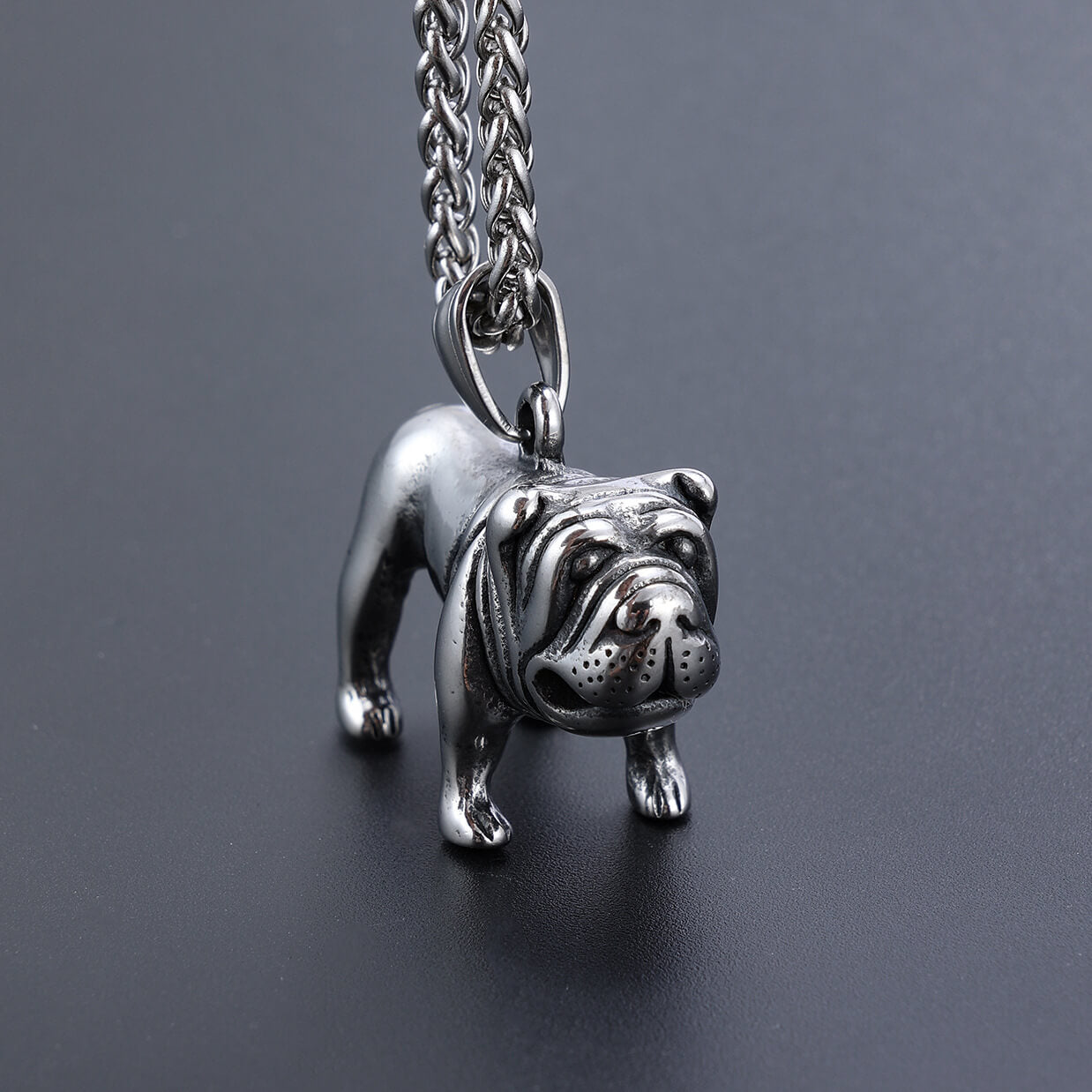 Dog Titanium Steel Pendant for Men