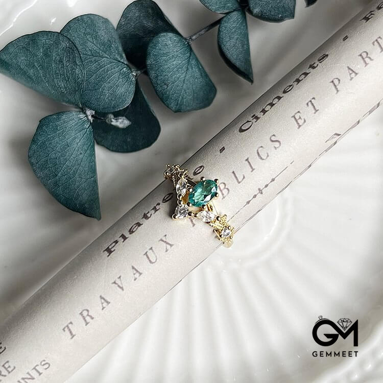 "Chamuel's Crown" - Paraiba Tourmaline Healing Ring