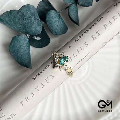 "Chamuel's Crown" - Paraiba Tourmaline Healing Ring