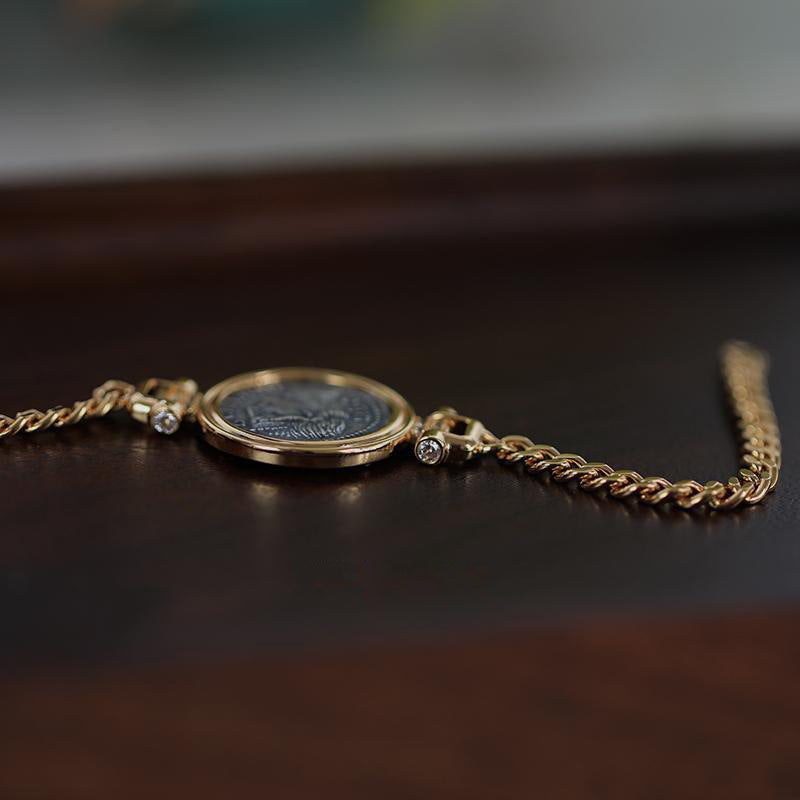 Retro Greek Lucky Coin Bracelet