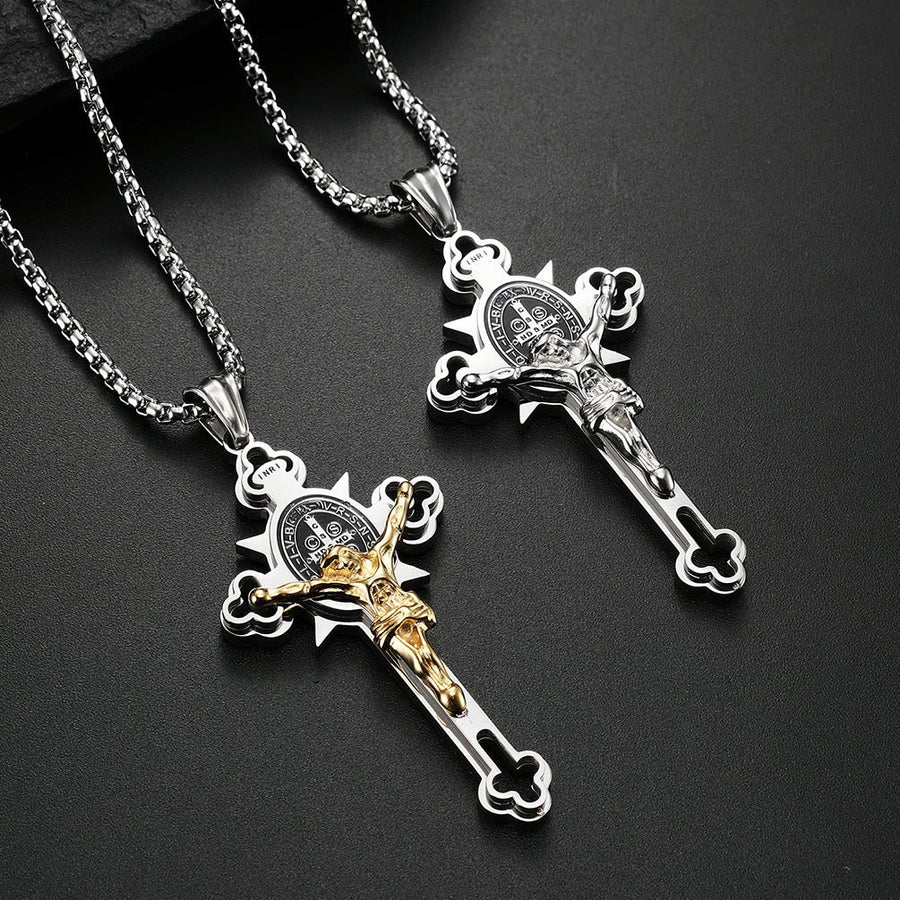 Protection Cross Power Pendant Necklace