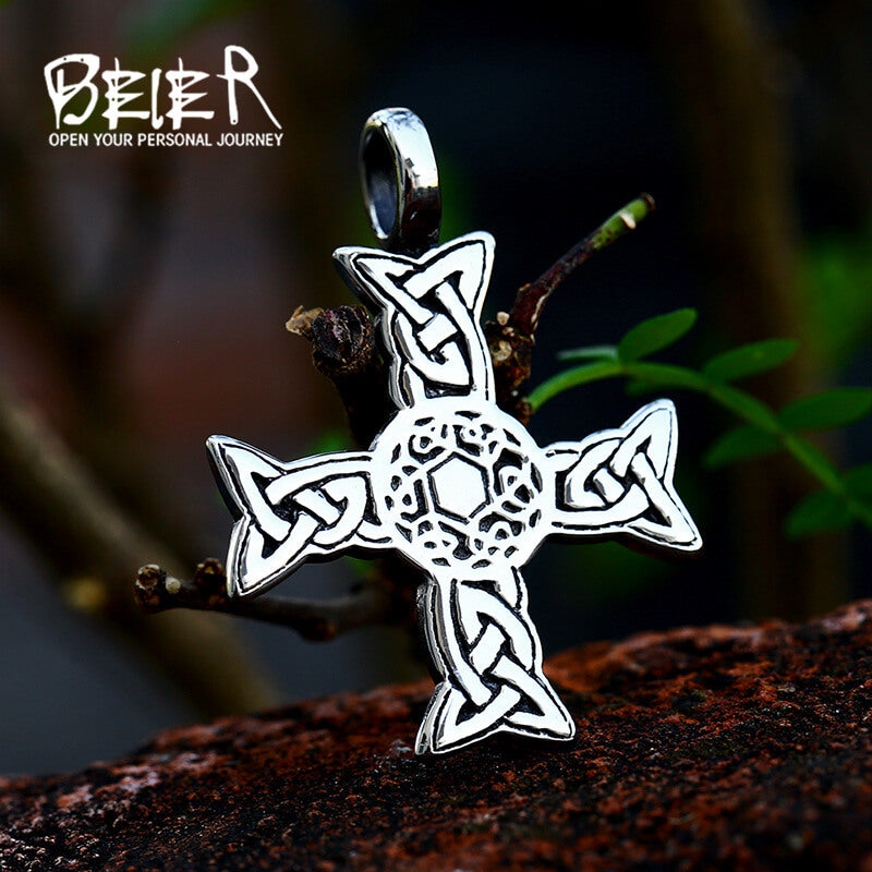 Stainless Steel Hollow Cross Pendant