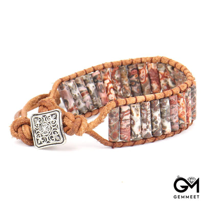 Simple Woven Single-layer Crystal Bracelet