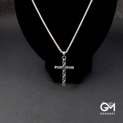 Hip Hop Chain Cross Stainless Steel Necklace