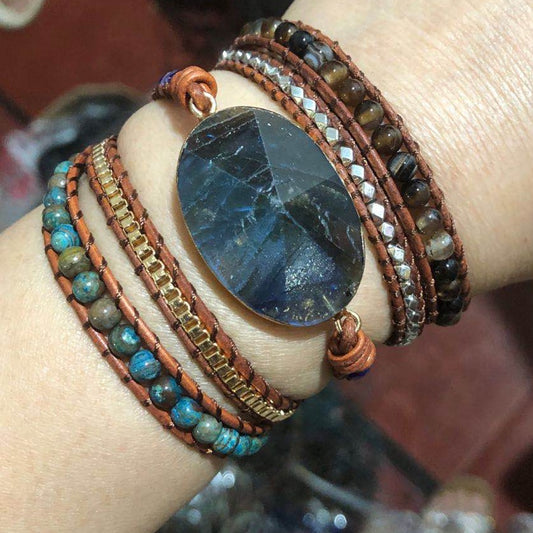 Flash Stone Woven Multiple Decorative Bracelet