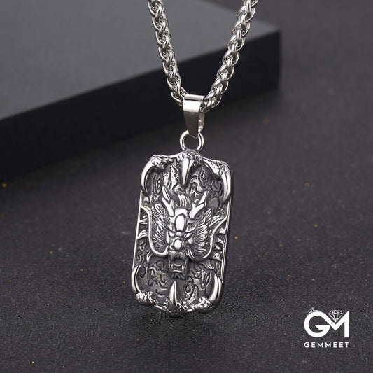 Dragon Claw Tag Pendant Necklace