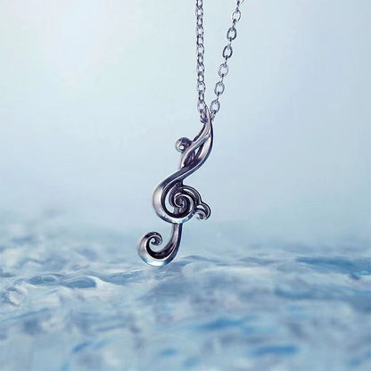 Simple Design Music Note Pendant Necklace