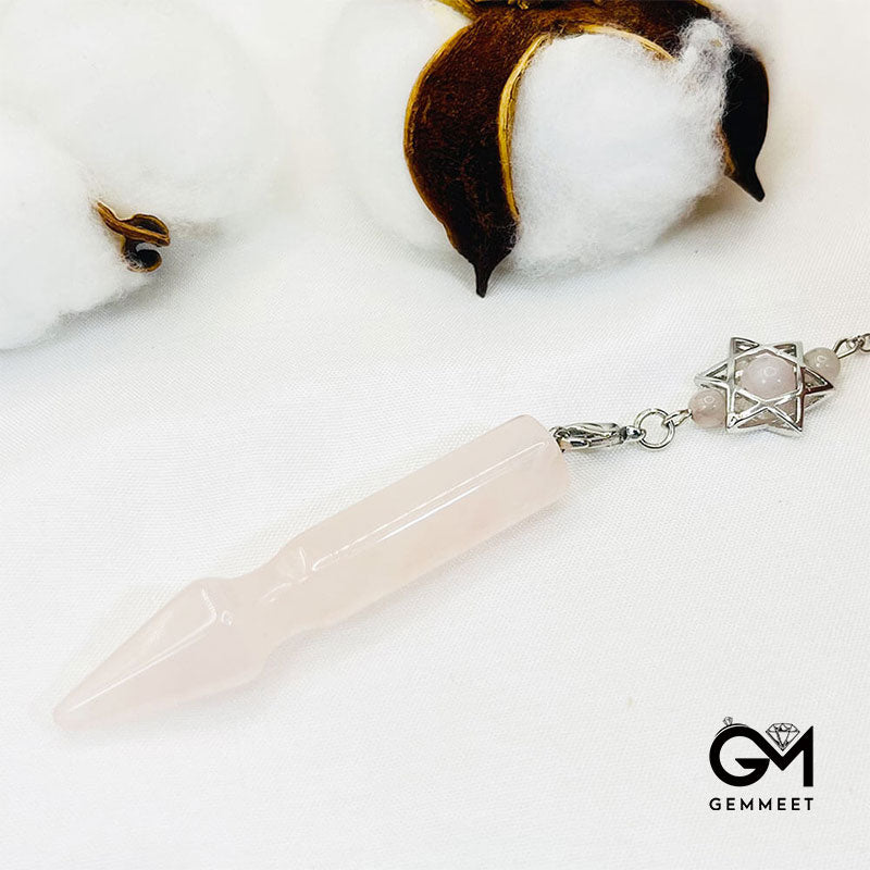 Pink Crystal Spirit Pendant Cone