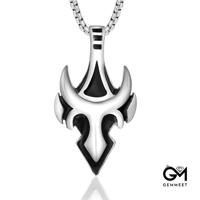 Titanium Steel Wolf Tooth Tiger Tooth Fighter Pendant Necklace