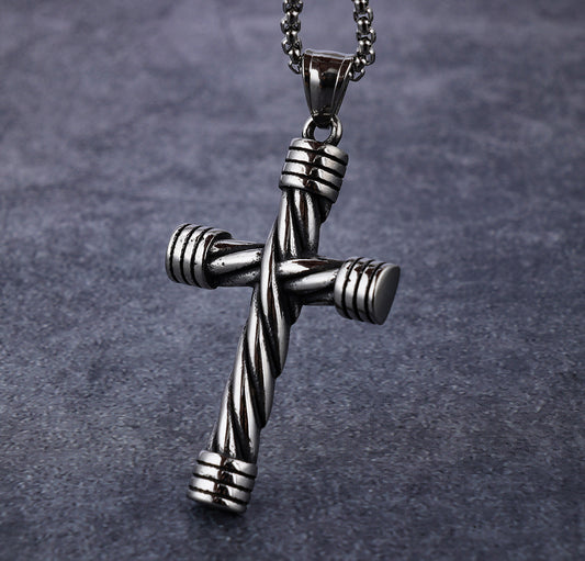 Kink Cross Stainless Steel Pendant