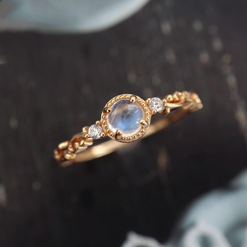 Moonlight Starlight Moonstone Ring