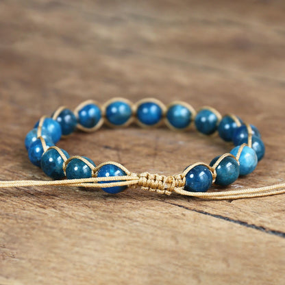 6mm Apatite Woven Bracelet