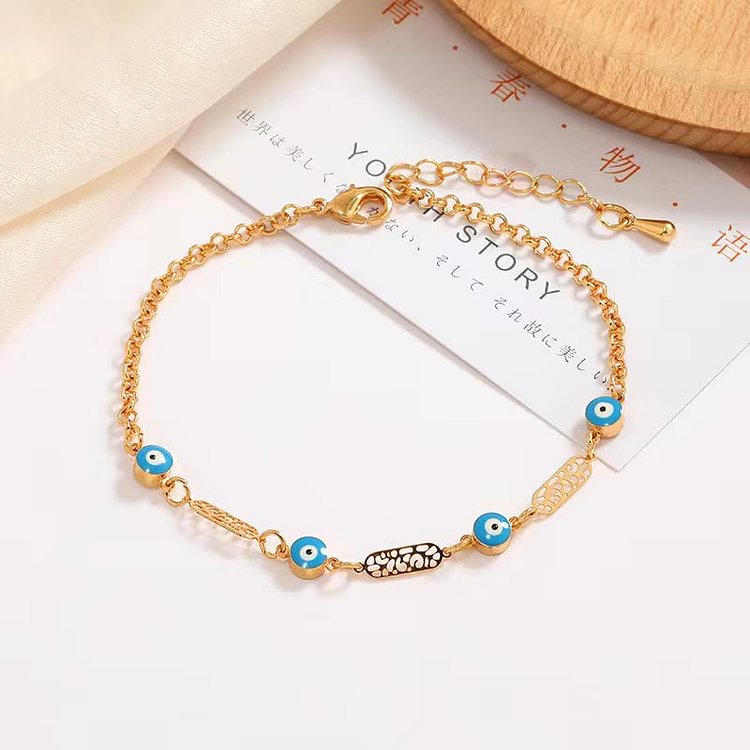 Blue Turquoise Evil Eye Bracelet