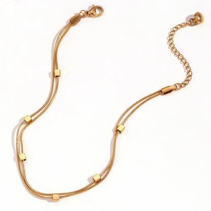 Double Gold-plated Bead Bracelet