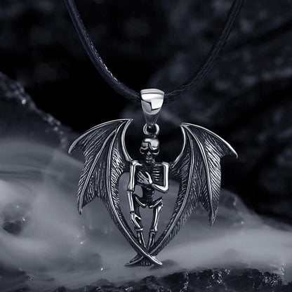 Retro Devil Angel Pendant Punk Personality Fashion Trendy Necklace