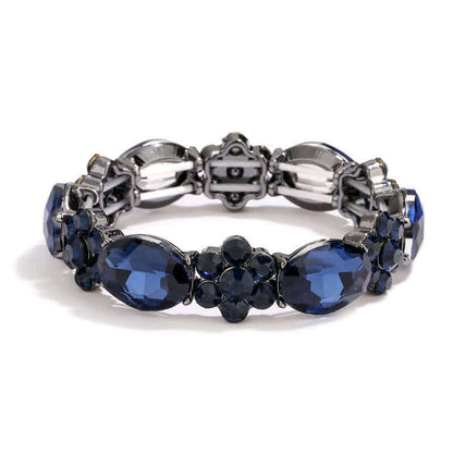 Women's Oval Rhinestone Stretchy Bracelet