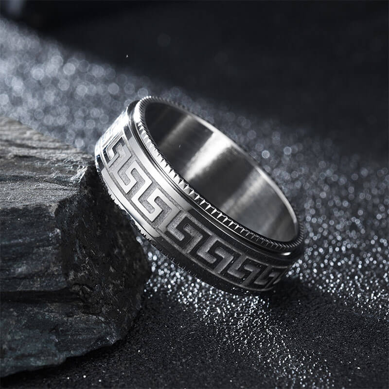 Titanium Steel Culture Rotatable Ring