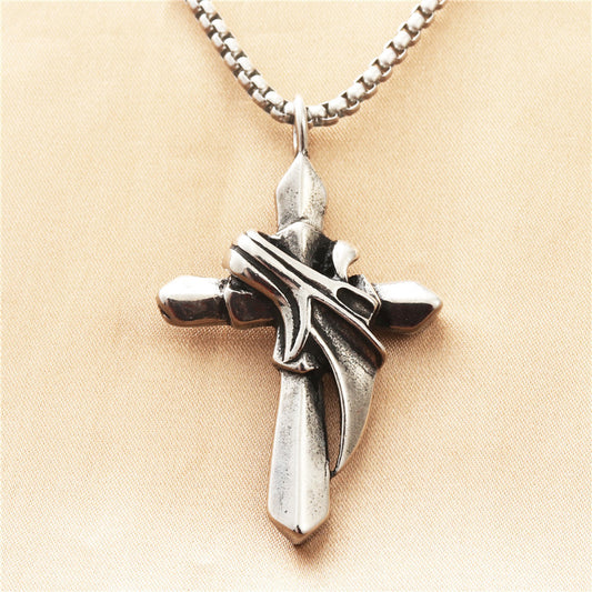 Cross-shaped Retro Trendy Men's Pendant