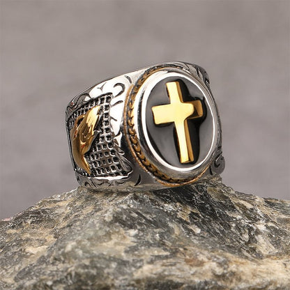 Cross Symbol Vintage Ring