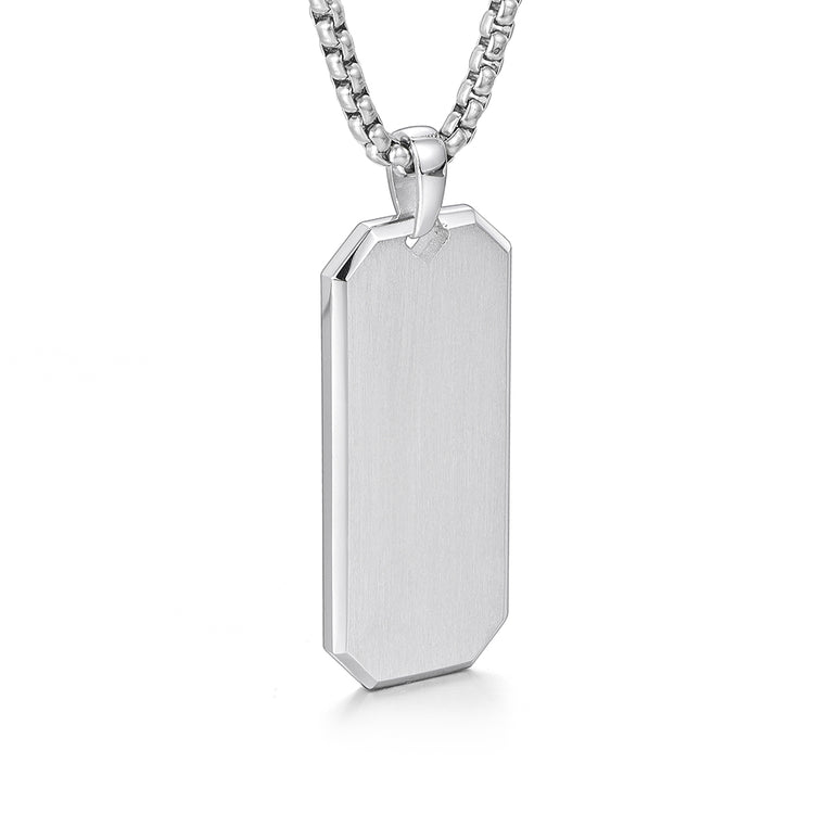 High Street Sterling Silver Rhomboid Pendants Necklace