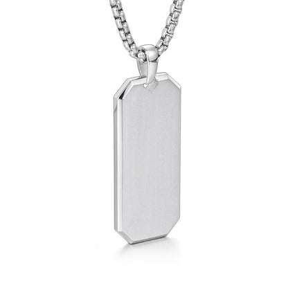 High Street Sterling Silver Rhomboid Pendants Necklace