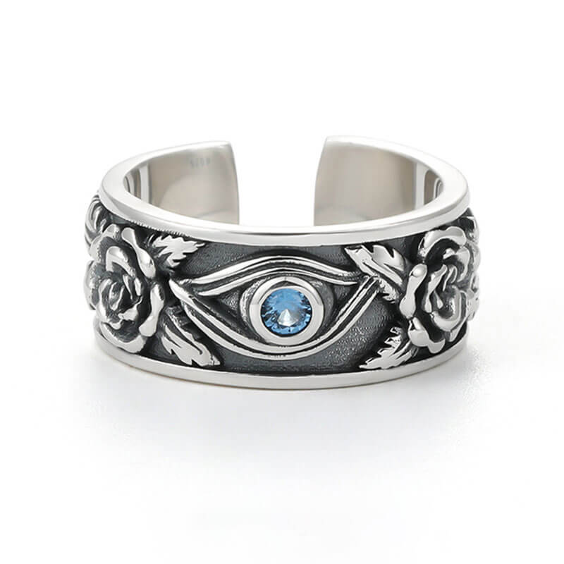 Eye of Horus Retro Rose Totem Ring