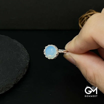 Vintage Large Moonstone Adjustable Ring