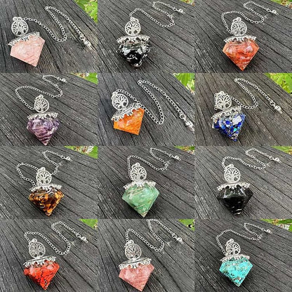 "Meditation Companion" - Crystal Hexagonal Rhombus Pendulum