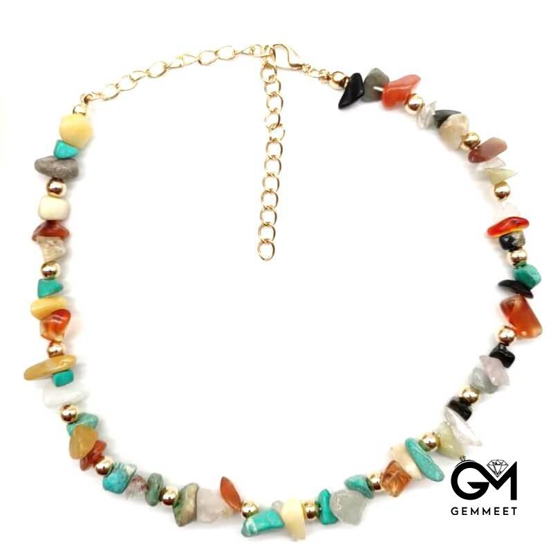 Crystal Gravel Clavicle Chain Necklace