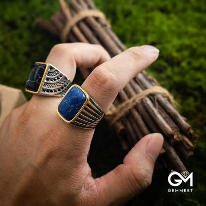 "Triumph Return"-Turkish Warrior Gemstone Ring